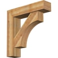 thumbnail image 1 of Ekena Millwork 8"W x 34"D x 34"H Westlake Block Rough Sawn Bracket w/ Offset Brace, Western Red Cedar, 1 of 25