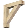 thumbnail image 1 of Ekena Millwork 8"W x 38"D x 38"H Traditional Block Rough Sawn Bracket w/ Offset Brace, Douglas Fir, 1 of 25