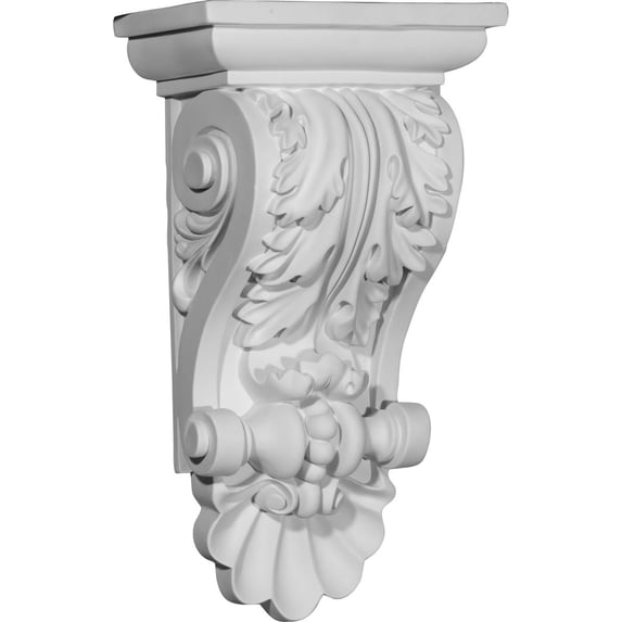 Ekena Millwork 8"W x 5"D x 14 7/8"H Acanthus Shell Corbel