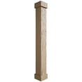 thumbnail image 1 of Ekena Millwork 8"W x 6'H Hand Hewn Endurathane Faux Wood Non-Tapered Square Column Wrap with Standard Capital & Base, 1 of 20