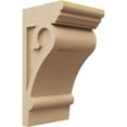 thumbnail image 1 of 8"W x 8"D x 16"H Wide Mayflower Rough Cedar Woodgrain TimberThane Corbel, Primed Tan, 1 of 6