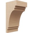thumbnail image 1 of 8"W x 8"D x 16"H Wide Pescadero Rough Cedar Woodgrain TimberThane Corbel, Primed Tan, 1 of 6