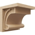 thumbnail image 1 of 8"W x 8"D x 8"H Wide Alma Rough Cedar Woodgrain TimberThane Corbel, Primed Tan, 1 of 6
