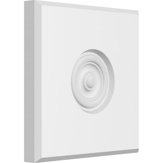 Ekena Millwork 8"W x 8"H x 1/2"P Standard Sedgwick Bullseye Rosette with Beveled Edge (4-Pack)