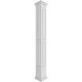 thumbnail image 1 of Ekena Millwork 8"W x 9'H Craftsman Classic Square Non-Tapered, Double Raised Panel PVC Column Kit, Prairie Capital & Prairie Base, 1 of 9