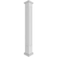 thumbnail image 1 of Ekena Millwork 8"W x 9'H Craftsman Classic Square Non-Tapered, Raised Panel PVC Column Kit, Tuscan Capital & Tuscan Base, 1 of 9