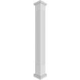 thumbnail image 1 of Ekena Millwork 8"W x 9'H Craftsman Classic Square Non-Tapered, Recessed Panel PVC Column Kit, Tuscan Capital & Tuscan Base, 1 of 9