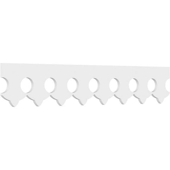 Ekena Millwork 8 x 48 in. Pitch 0.62 in. Columbia Architectural Grade PVC Running Trim