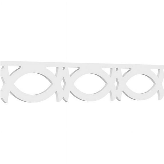 Ekena Millwork 8 x 48 in. Pitch 0.62 in. Hazelton Architectural Grade PVC Running Trim