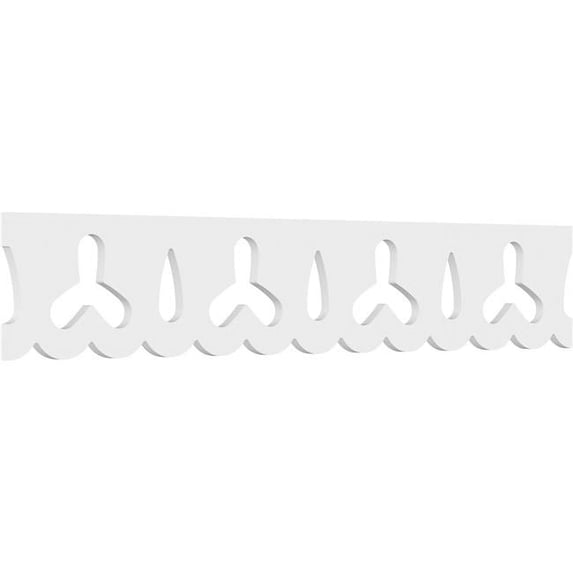 Ekena Millwork 8 x 48 in. Pitch 0.62 in. Holland Architectural Grade PVC Running Trim