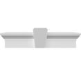 thumbnail image 1 of Ekena Millwork 80" Bottom Width x 83 1/2" Top Width x 6"H x 1"P Traditional Crosshead w/ Deco Keystone, 1 of 24