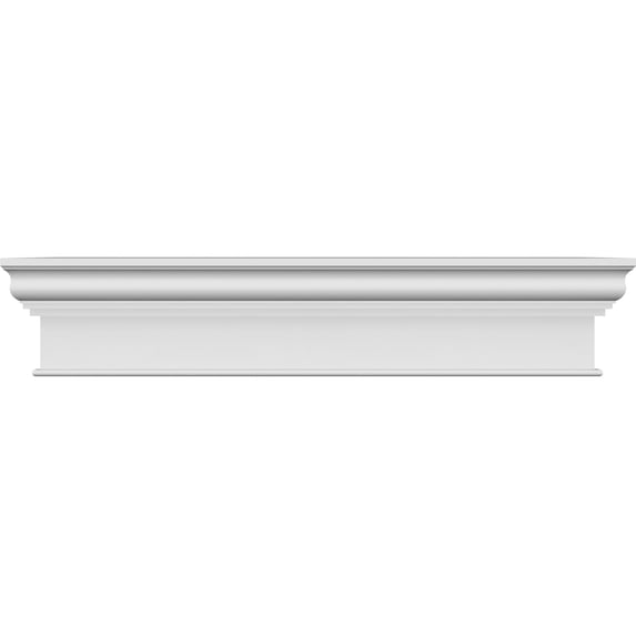 Ekena Millwork 84" Bottom Width x 92 1/2" Top Width x 12"H x 1 1/4"P Craftsman Crosshead