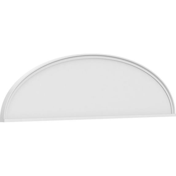 Ekena Millwork 84"W x 22"H x 2"P Elliptical Smooth Architectural Grade PVC Pediment