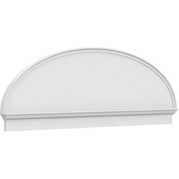 Ekena Millwork 84"W x 27-7/8"H x 2-3/4"P Elliptical Smooth Architectural Grade PVC Combination Pediment