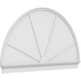thumbnail image 1 of Ekena Millwork 84"W x 48-3/4"H x 2-3/4"P Half Round 4 Spoke Architectural Grade PVC Combination Pediment, 1 of 7
