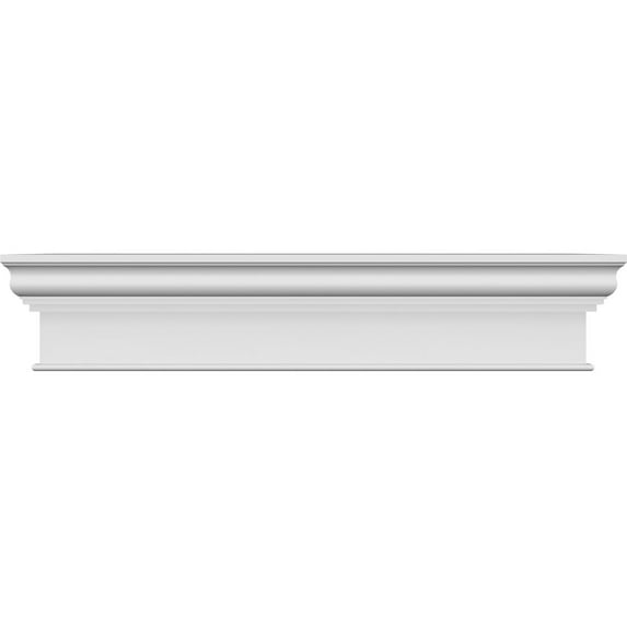 Ekena Millwork 86" Bottom Width x 94 1/2" Top Width x 12"H x 1 1/4"P Craftsman Crosshead