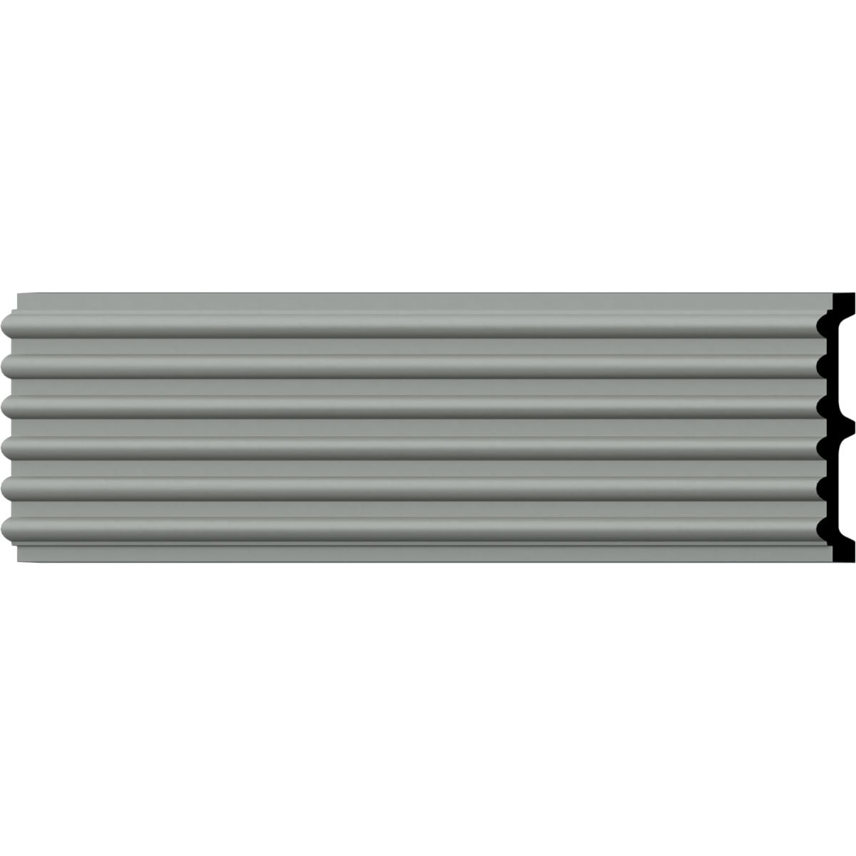 Gray Urethane Reeded Casing Set of 8