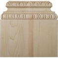thumbnail image 1 of Ekena Millwork 9 1/4"BW x 6 1/2" Top Width x 3 1/4"D x 9"H, Chesterfield Base Plinth, Maple (2-Pack), 1 of 1