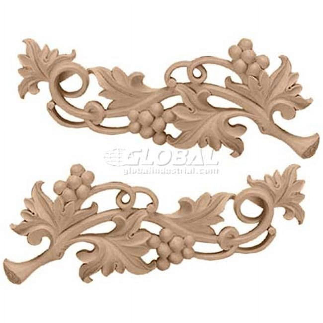 Lindenwood Small Grape Scrolls Wood Onlays Pair