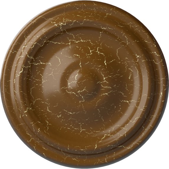 Ekena Millwork 9 5/8"OD x 1 1/8"P Maria Ceiling Medallion (Fits Canopies up to 1 3/4"), Hand-Painted Smokey Topaz Crackle