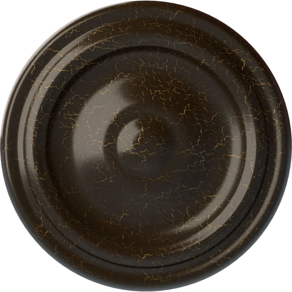 Ekena Millwork 9 5/8"OD x 1 1/8"P Maria Ceiling Medallion (Fits Canopies up to 1 3/4"), Hand-Painted Stone Hearth Crackle
