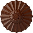 thumbnail image 1 of Ekena Millwork 9"OD x 1 3/8"P Shakuras Ceiling Medallion (Fits Canopies up to 1 3/8"), Hand-Painted Burnished Mahogany Crackle, 1 of 7