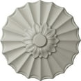 thumbnail image 1 of Ekena Millwork 9"OD x 1 3/8"P Shakuras Ceiling Medallion (Fits Canopies up to 1 3/8"), Hand-Painted Pot of Cream, 1 of 7