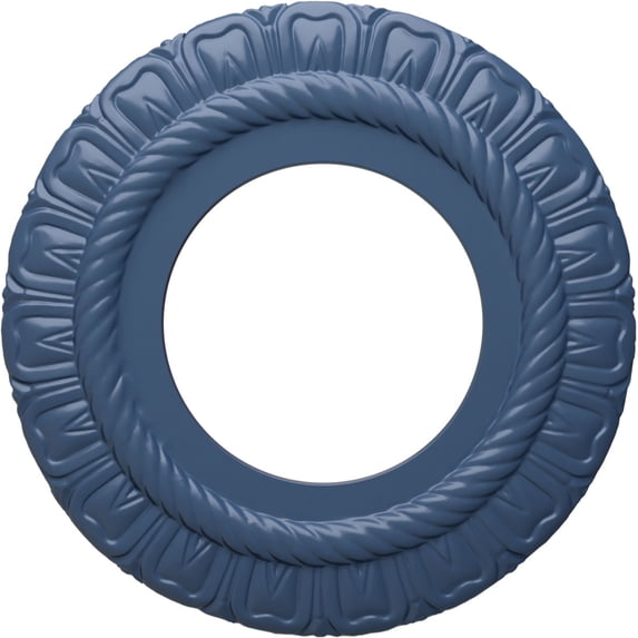 Ekena Millwork 9"OD x 4 1/2"ID x 1/2"P Claremont Ceiling Medallion (Fits Canopies up to 5 5/8"), Hand-Painted Americana
