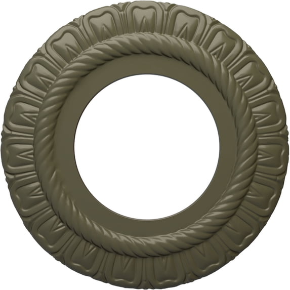 Ekena Millwork 9"OD x 4 1/2"ID x 1/2"P Claremont Ceiling Medallion (Fits Canopies up to 5 5/8"), Hand-Painted Painted Turtle