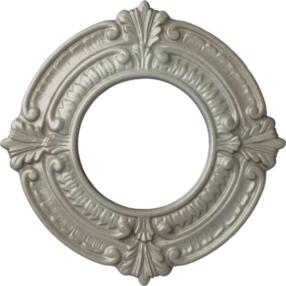 Ekena Millwork 9"OD x 4 1/8"ID x 5/8"P Benson Ceiling Medallion (Fits Canopies up to 4 1/8"), Hand-Painted Flash Gold