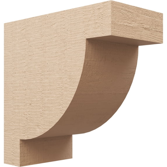 9"W x 18"D x 18"H Classic Alpine Rough Cedar Woodgrain TimberThane Corbel, Primed Tan