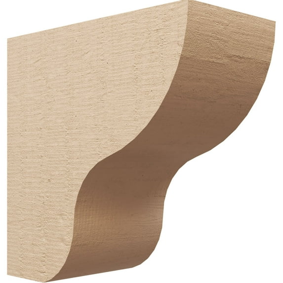 9"W x 18"D x 18"H Classic Greensboro Rough Cedar Woodgrain TimberThane Corbel, Primed Tan