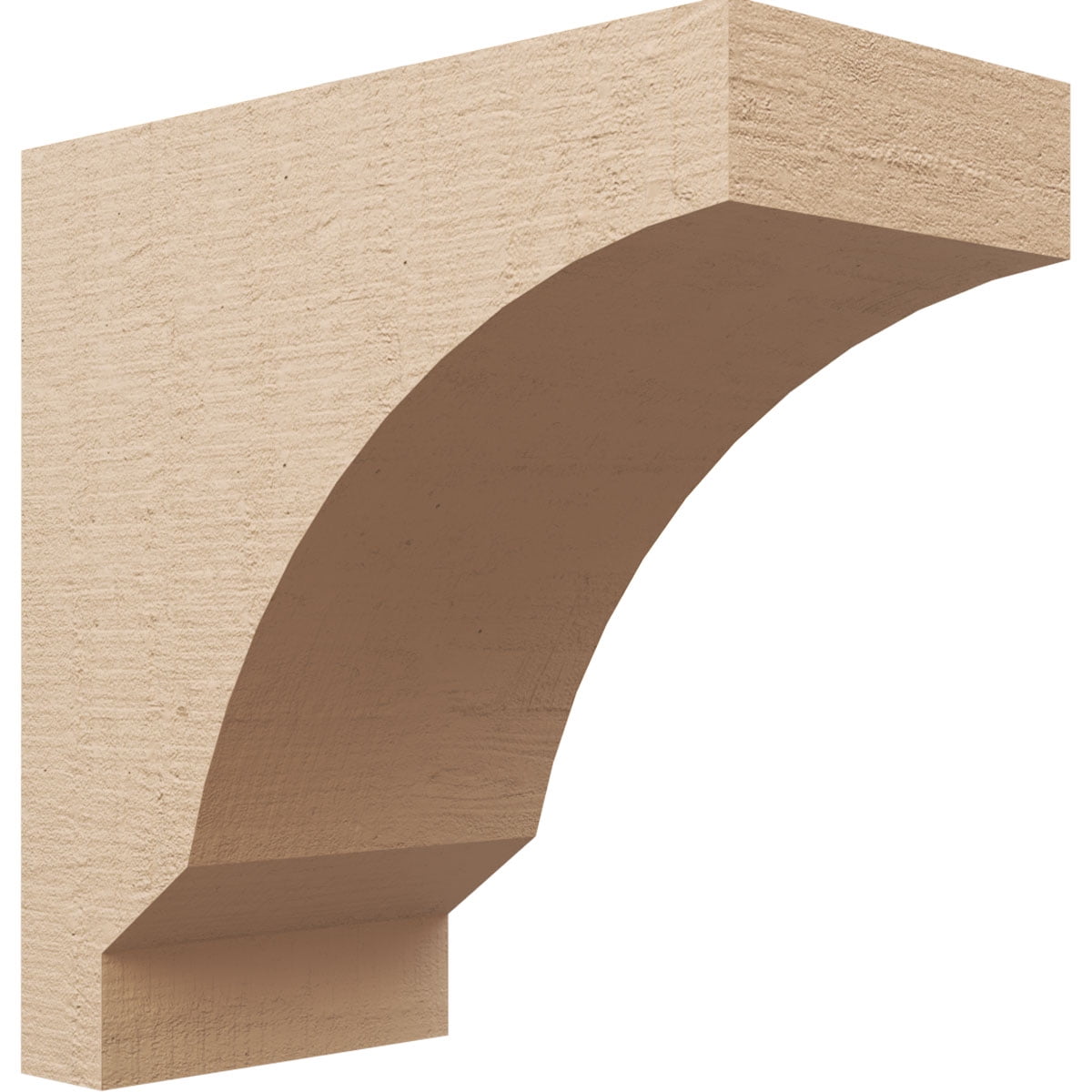 9"W x 18"D x 18"H Classic Moab Rough Cedar Woodgrain TimberThane Corbel, Primed Tan