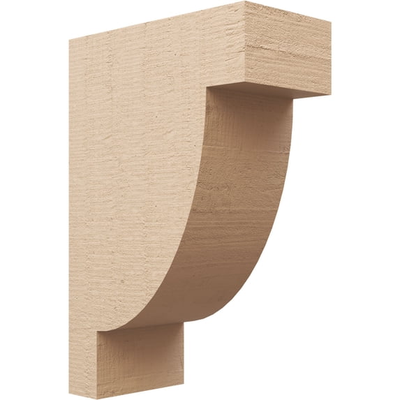 9"W x 18"D x 27"H Classic Alpine Rough Cedar Woodgrain TimberThane Corbel, Primed Tan