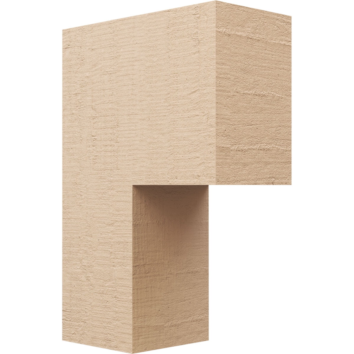 9"W x 18"D x 27"H Classic Chapel Hill Rough Cedar Woodgrain TimberThane Corbel, Primed Tan