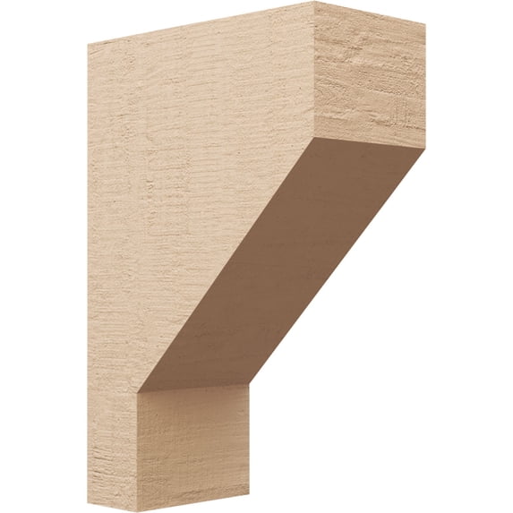 9"W x 18"D x 27"H Classic Clemmons Rough Cedar Woodgrain TimberThane Corbel, Primed Tan