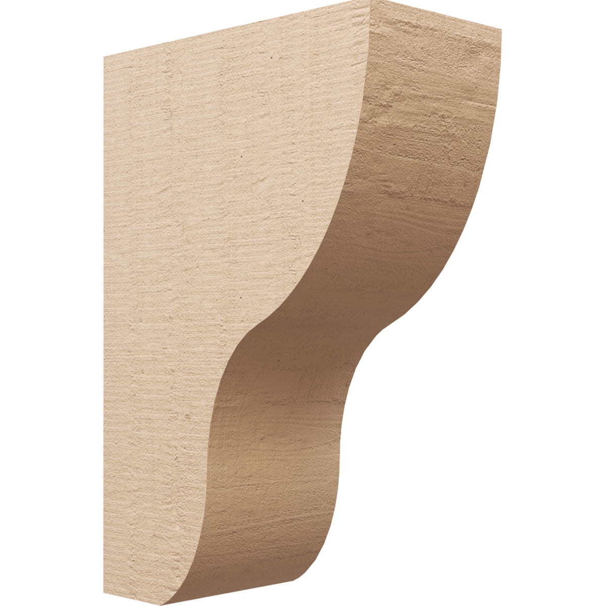 9"W x 18"D x 27"H Classic Greensboro Rough Cedar Woodgrain TimberThane Corbel, Primed Tan