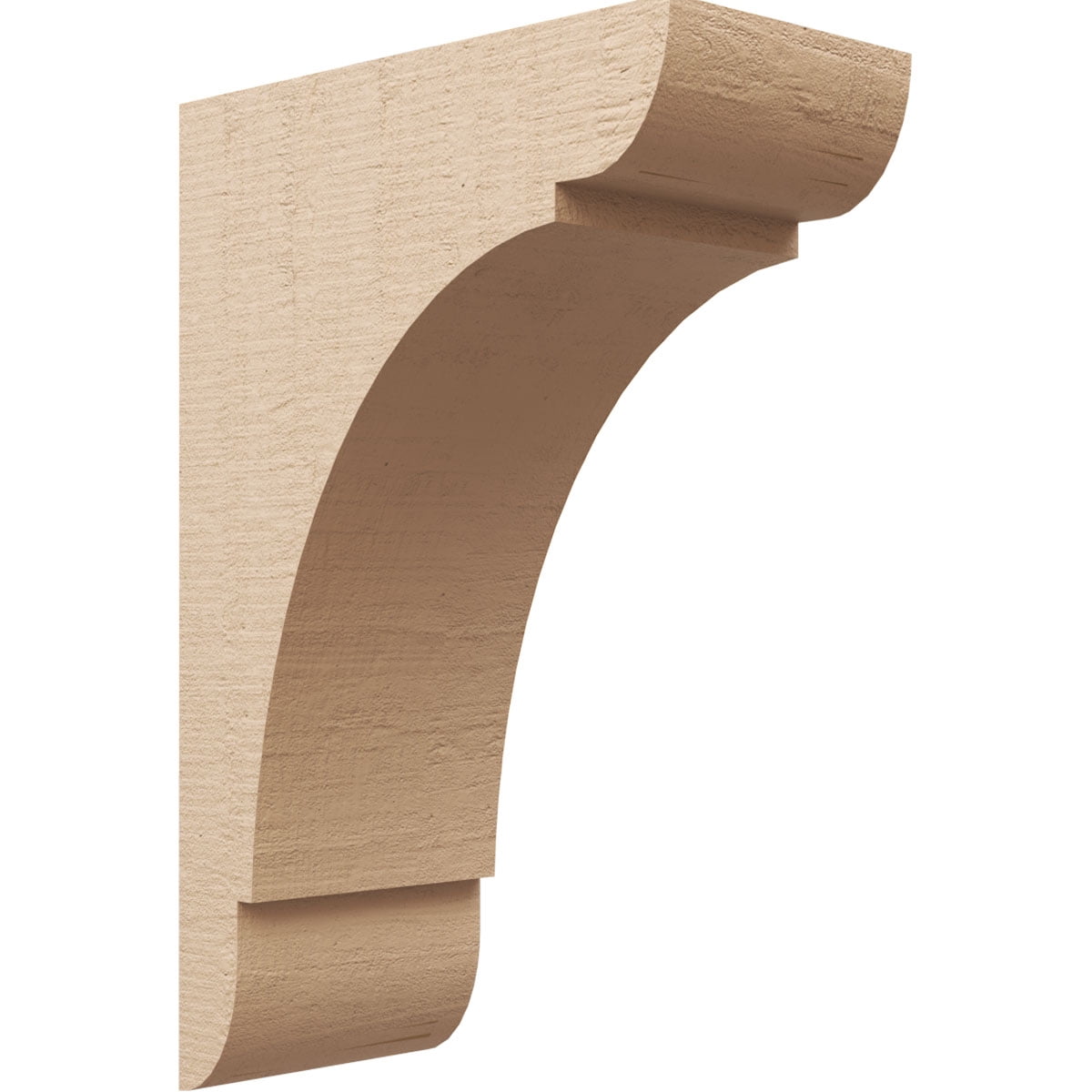 9"W x 18"D x 27"H Classic Olympic Rough Cedar Woodgrain TimberThane Corbel, Primed Tan