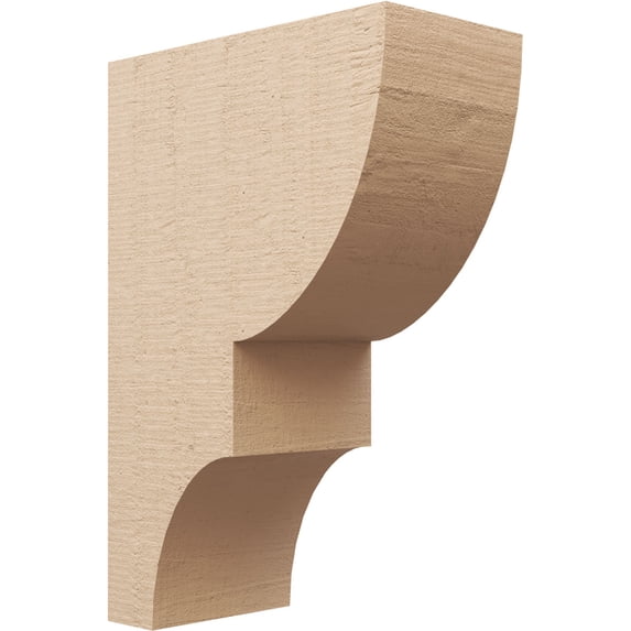 9"W x 18"D x 27"H Classic Ridgewood Rough Cedar Woodgrain TimberThane Corbel, Primed Tan