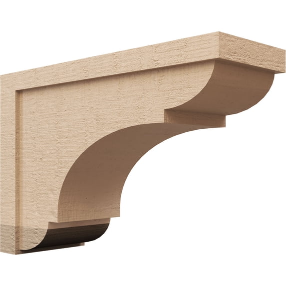 9"W x 27"D x 18"H Classic Bryant Rough Cedar Woodgrain TimberThane Corbel, Primed Tan