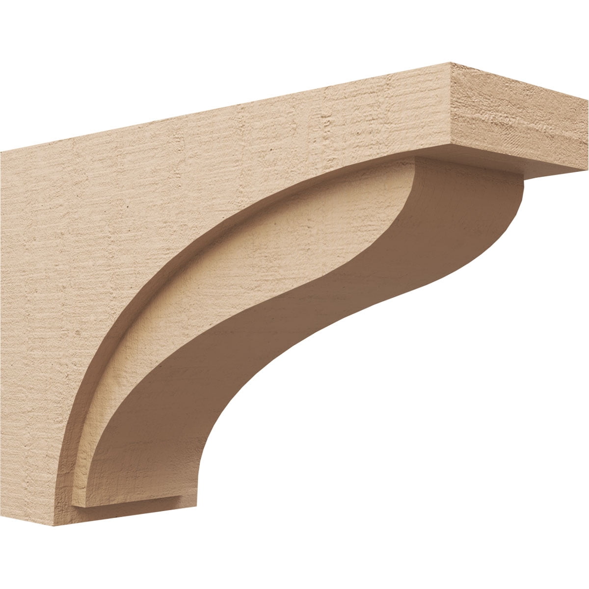 9"W x 27"D x 18"H Classic Helena Rough Cedar Woodgrain TimberThane Corbel, Primed Tan
