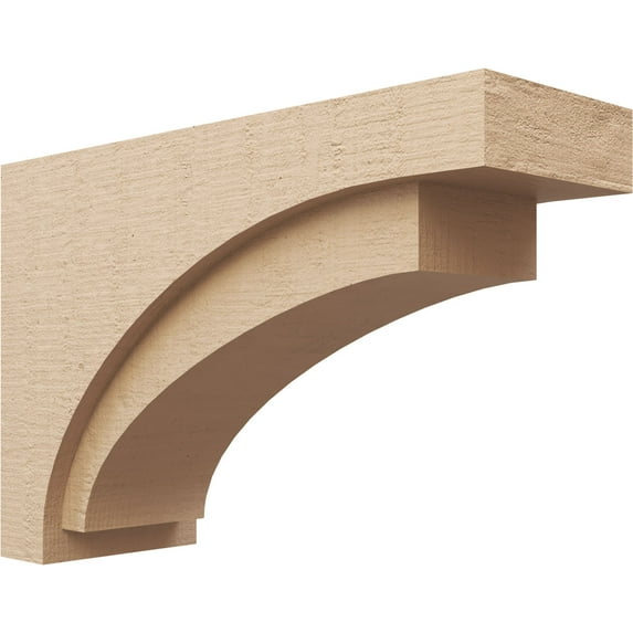 9"W x 27"D x 18"H Classic Rivera Rough Cedar Woodgrain TimberThane Corbel, Primed Tan