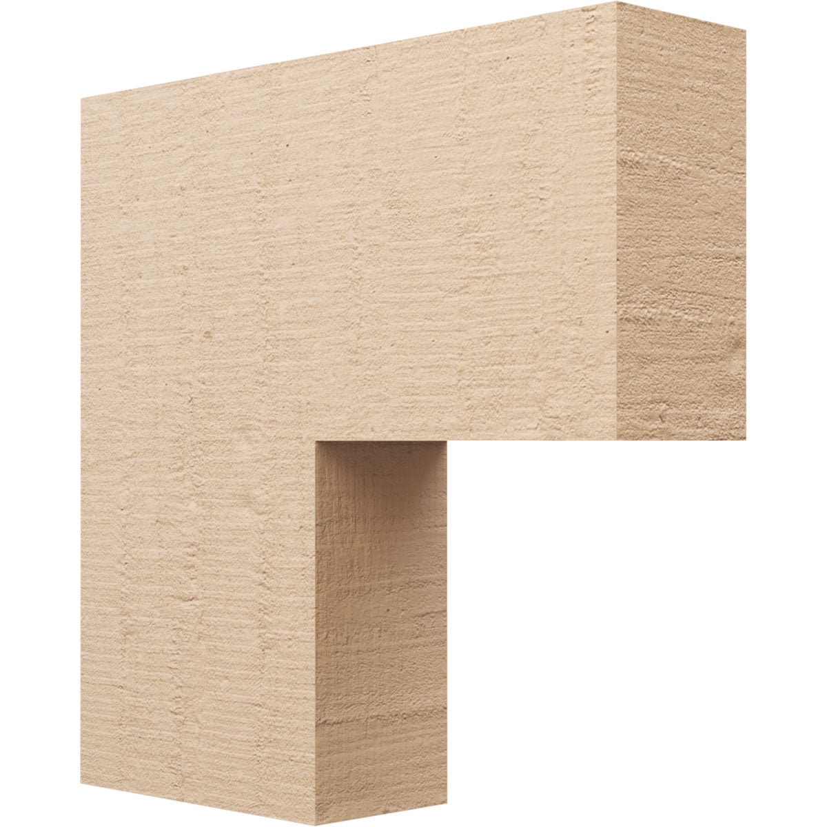 9"W x 36"D x 36"H Thin Chapel Hill Rough Cedar Woodgrain TimberThane Corbel, Primed Tan