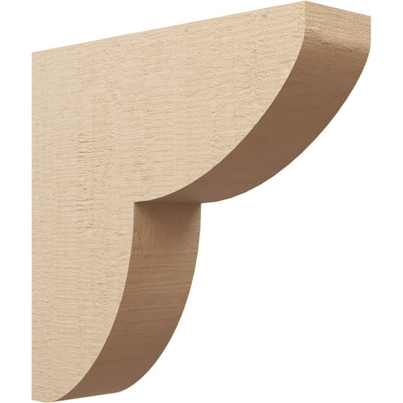 9"W x 36"D x 36"H Thin Crestline Rough Cedar Woodgrain TimberThane Corbel, Primed Tan