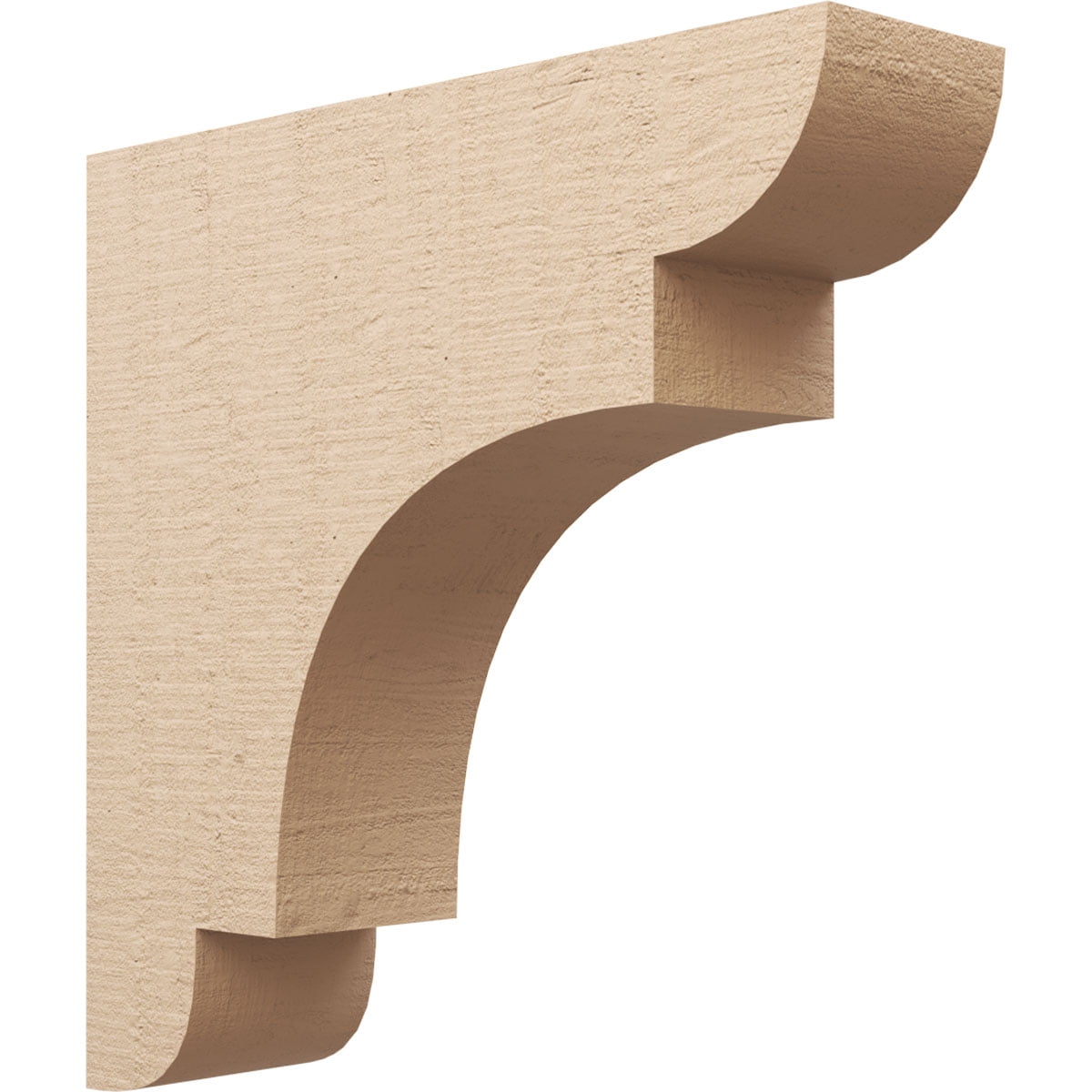 9"W x 36"D x 36"H Thin New Brighton Rough Cedar Woodgrain TimberThane Corbel, Primed Tan