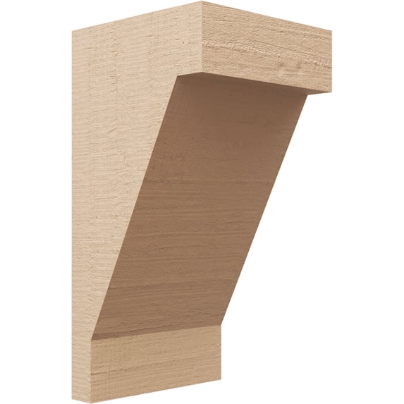 9"W x 9"D x 18"H Wide Burlington Rough Cedar Woodgrain TimberThane Corbel, Primed Tan