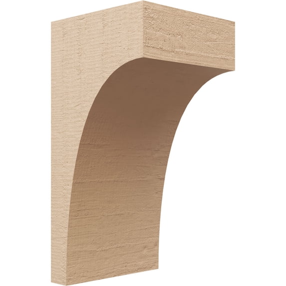 9"W x 9"D x 18"H Wide Huntington Rough Cedar Woodgrain TimberThane Corbel, Primed Tan