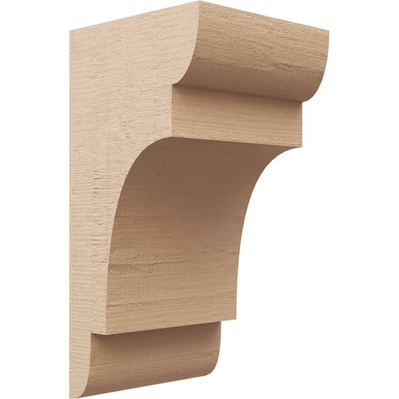 9"W x 9"D x 18"H Wide New Brighton Rough Cedar Woodgrain TimberThane Corbel, Primed Tan