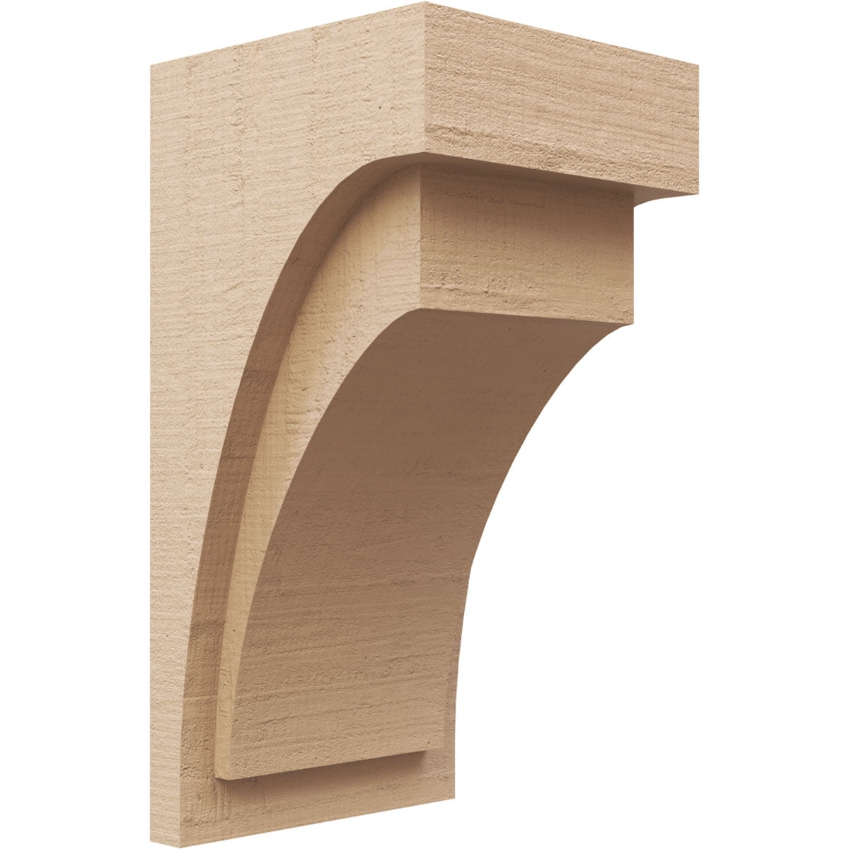 9"W x 9"D x 18"H Wide Rivera Rough Cedar Woodgrain TimberThane Corbel, Primed Tan