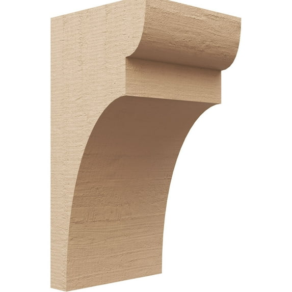 9"W x 9"D x 18"H Wide Yorktown Rough Cedar Woodgrain TimberThane Corbel, Primed Tan